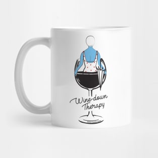 Wine-down Therapy -Dottie does series Mug